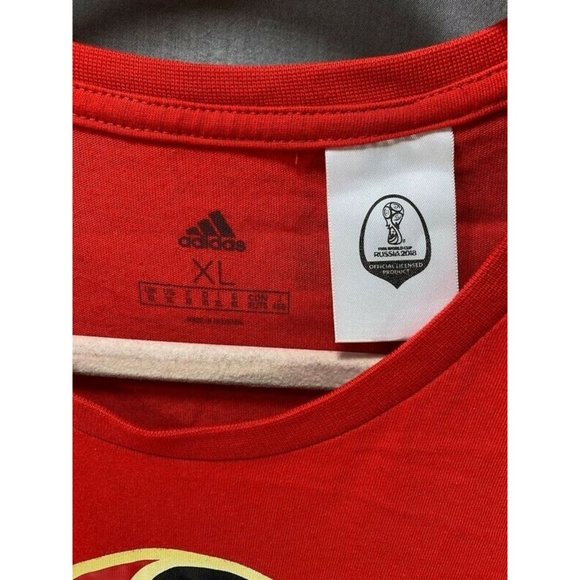 Russia 2018 Fifa Adidas‎ Shirt Adult Extra Large Red Short Sleeve Tee Mens. - Picture 5 of 9